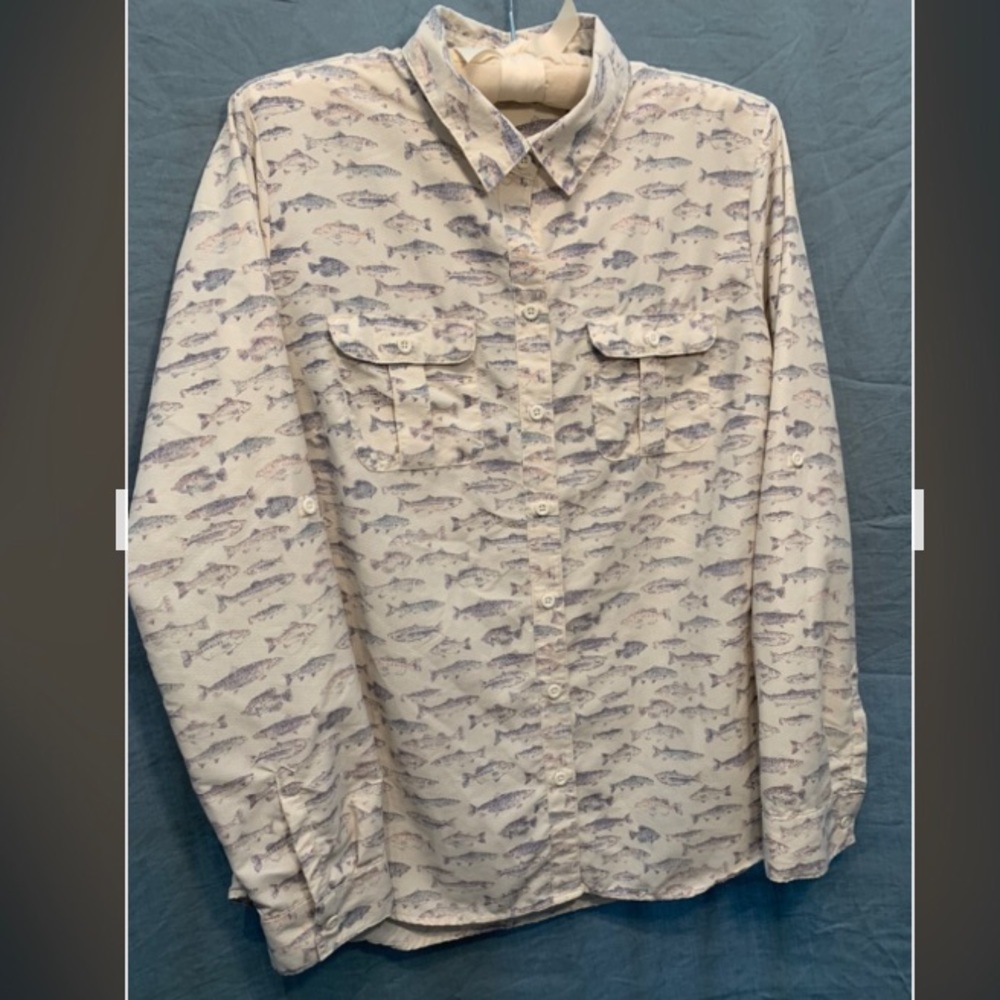 Eddie Bauer Fish Mountain Shirt Button Pockets